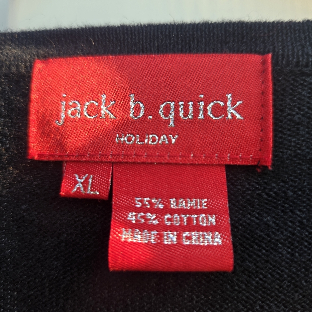 Jack B. Quick Cowboy Santa Christmas Cardigan | Size Extra Large - Picture 9 of 13